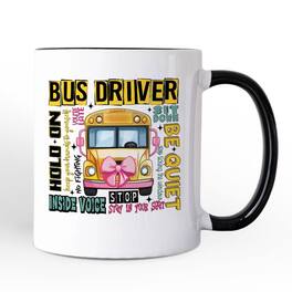 OrnamentallyYou - School Bus Driver Mug, Funny Back to School Occupation Gift - White
