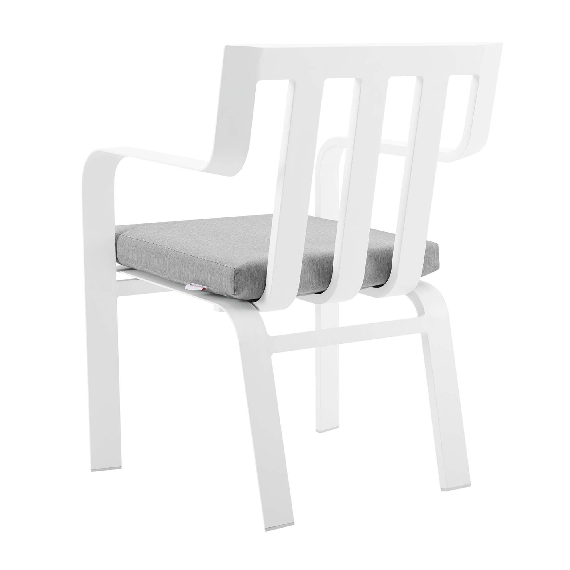 Alt View 1. Modway - Baxley Stackable Outdoor Patio Aluminum Dining Armchair by Modway - White Gray.