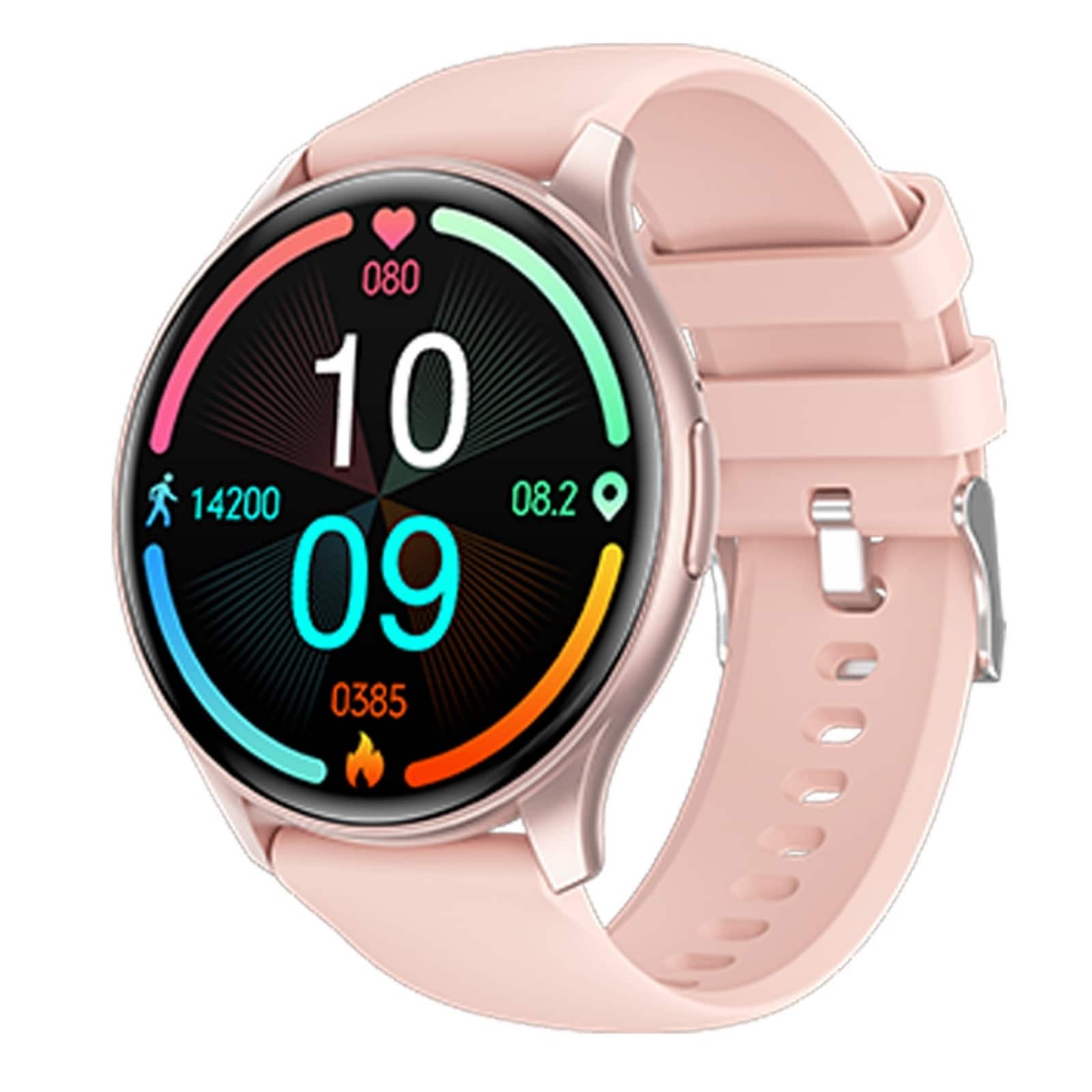 RISOKEYS - HD Smart Watch with 24H Health Monitoring - IP67 Waterproof Fitness Tracker for Men Women,Sleep Tracker & Music Control - Pink - (2025)
