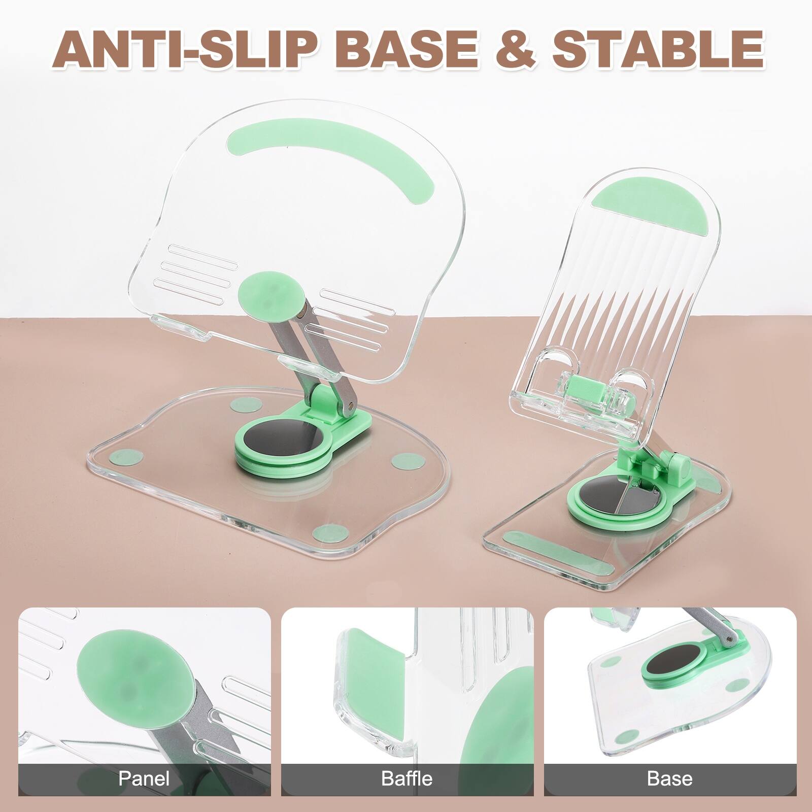 ANTI-SLIP BASE & STABLE

Panel  
Baffle  
Base