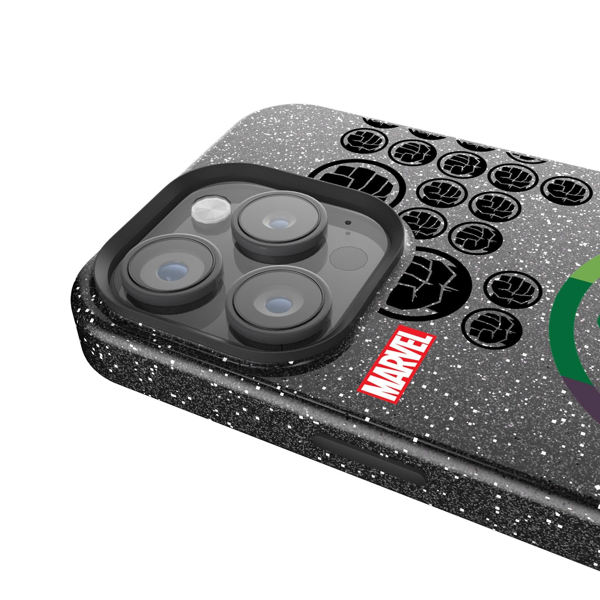 Back. Keyscaper - Marvel Sigil Black Bling Phone Case - Apple iPhone 16 Pro Max - Hulk.