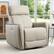 Front. Bestier - Power Rocker High Back Faux Leather Recliner with USB Port and 270° Swivel - White.
