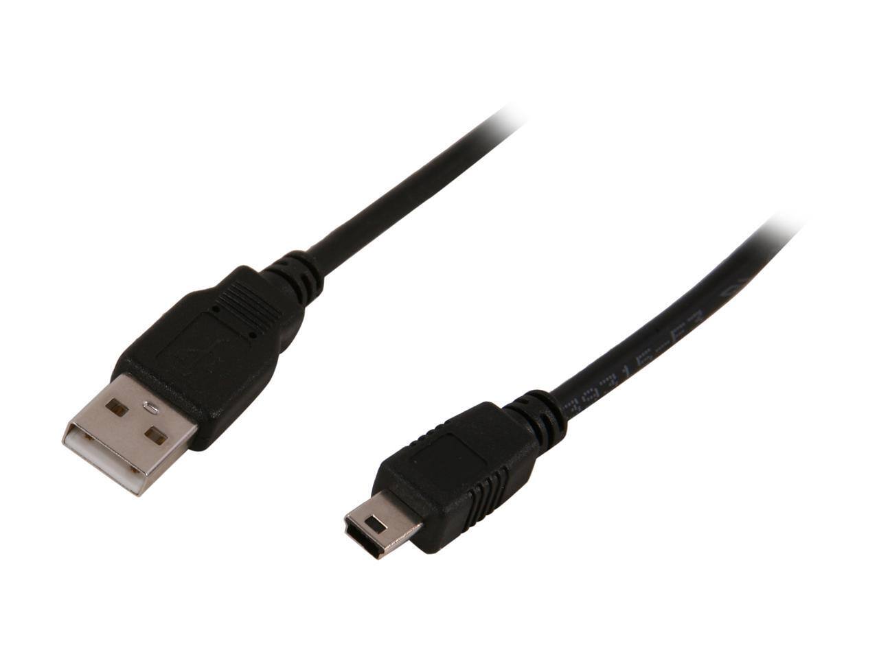Front. Nippon Labs - Nippon Labs MINIUSB-15 15 ft. USB 2.0 Type A Male to USB Type B Adapter Male Cable, Black.
