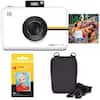KODAK CAMERA + PRINTER
STEP TOUCH
step touch
KODAK ZINK Photo Paper
PERFLO PAPER
SHFEC
live
RINT IN full color
CLICK
ECO-F
HENDL
1 1T
SMODGEY
CK
ticky-backed paper
PROOF
20 SHEETS
WAT R-RESISTANT
50x76 mm
2x3 inch
MO
smile
ZINK
ZERO INK TECHNOLOGY
INSTANT