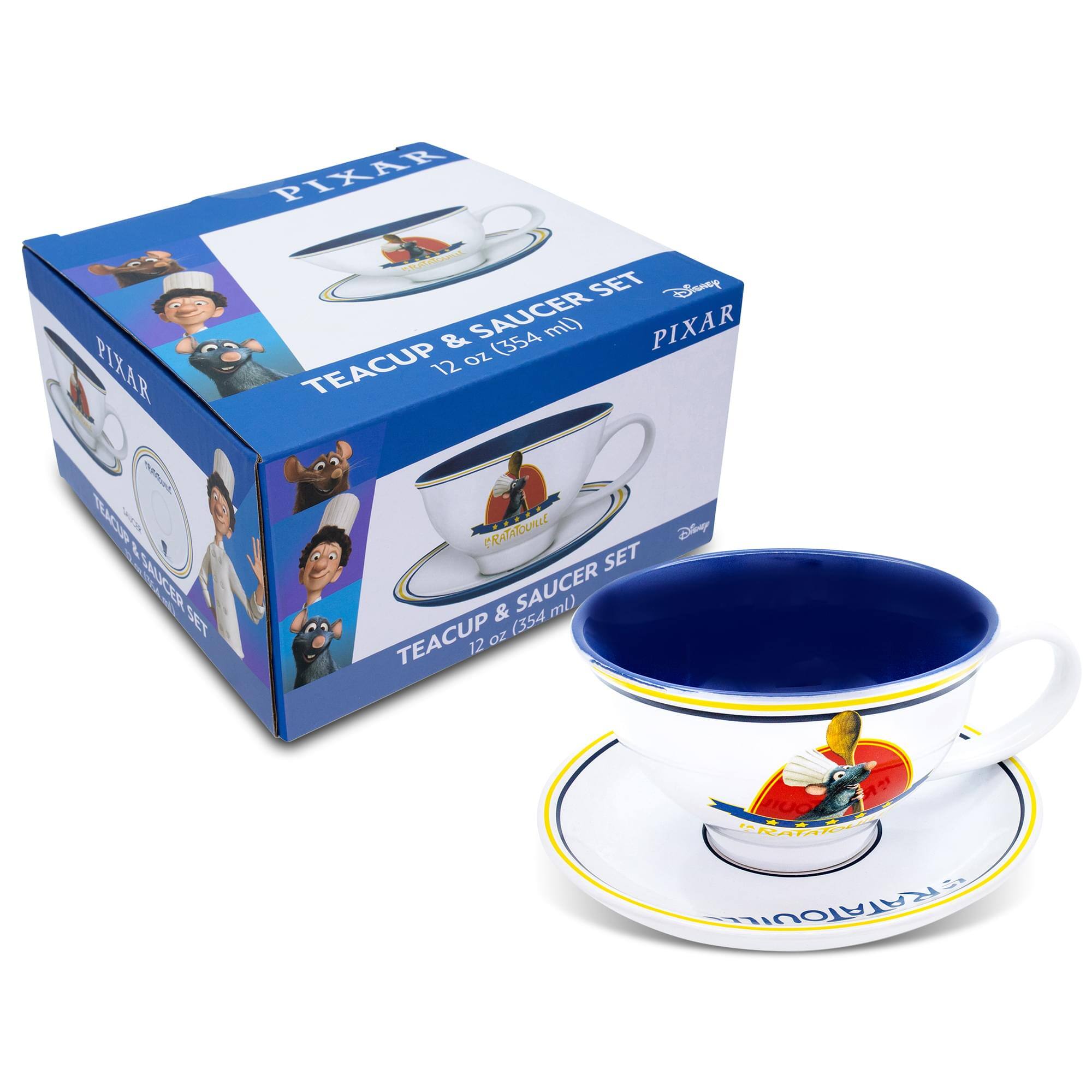 PIXAR  
TEACUP & SAUCER SET  
12 oz (354 ml)  

PIXAR  
TEACUP & SAUCER SET  
12 oz (354 ml)  

CRATOUAE  
CRATOUAE