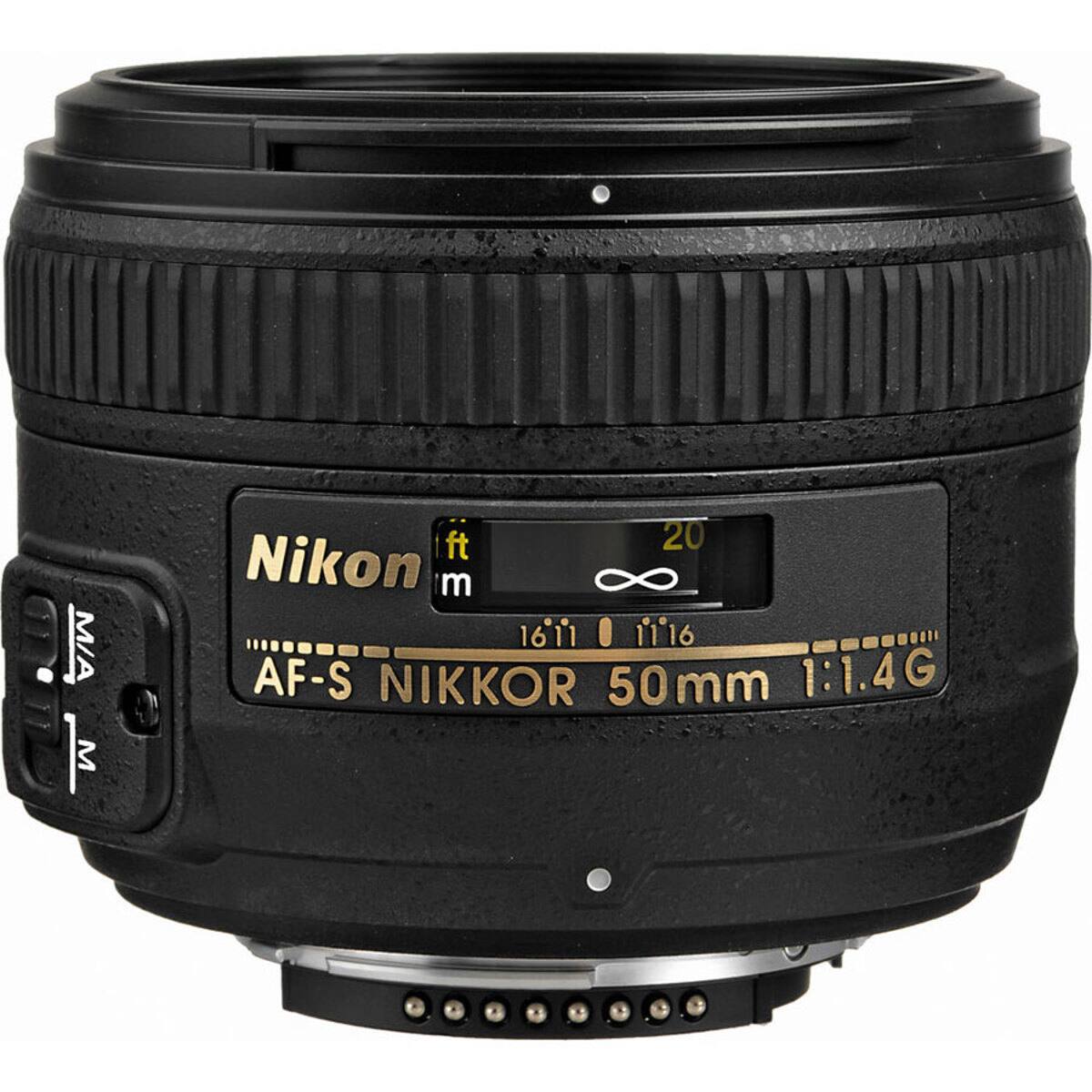 M/A M  
ft 20 Nikon m 16'11" 1'16"  
AF-S NIKKOR 50mm 1:1.4G
