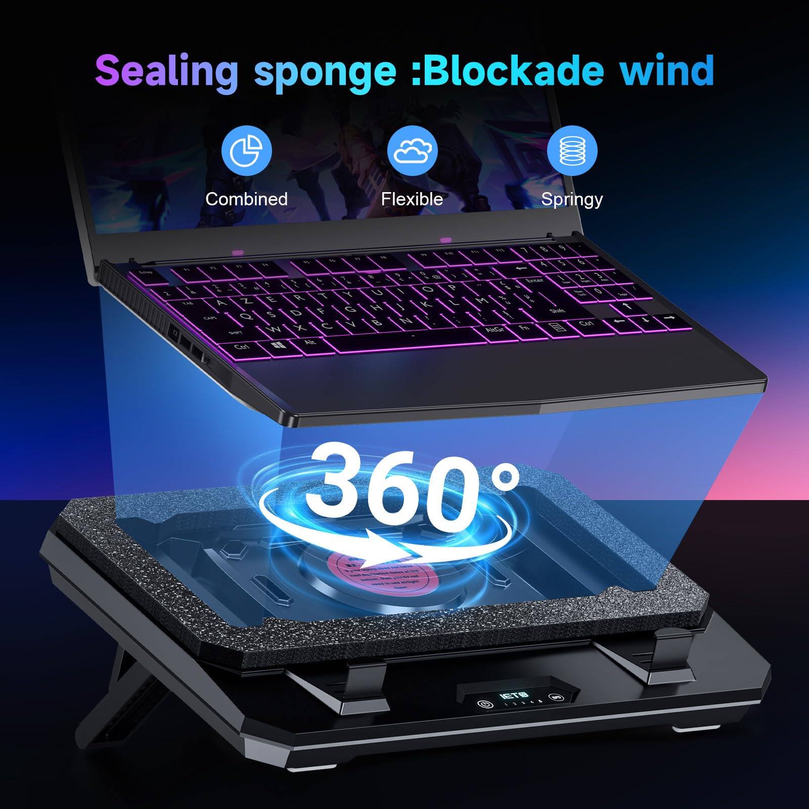 Sealing sponge: Blockade wind  
Combined Flexible Springy  
360°