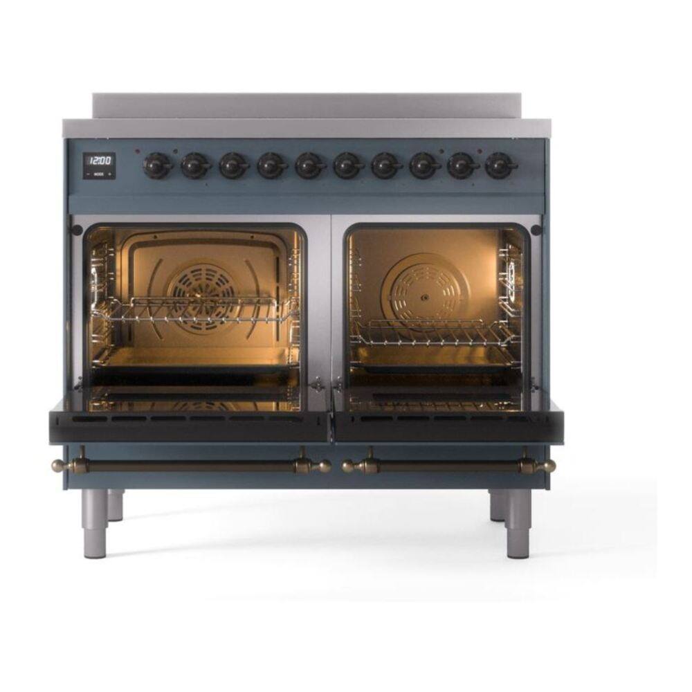 Alt View 1. ILVE - ILVE Nostalgie II 40 inch Induction Range with 6 Induction Elements (Blue Grey) - Blue Grey.