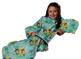 Northwest - Disney Fairies Flower Party Youth Comfy Throw - The Blanket with Sleeves - Tinkerbell - Multi