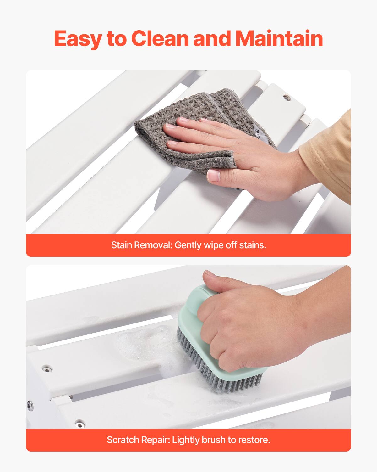 Easy to Clean and Maintain

Stain Removal: Gently wipe off stains.

Scratch Repair: Lightly brush to restore.