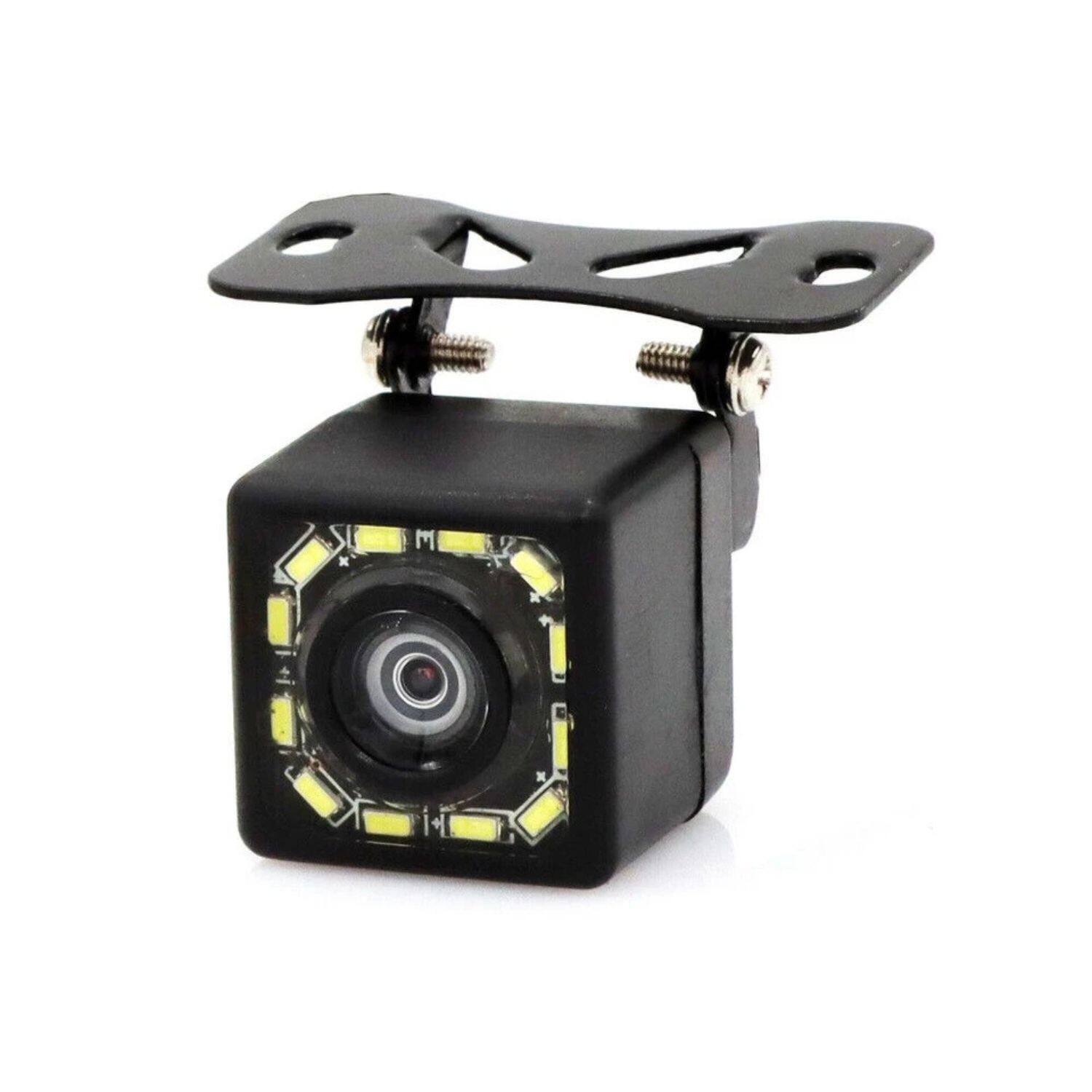 Front. Stock Preferred - 12-LED HD Backup Camera – 170° Waterproof Rear View Night Vision for Car, SUV, Truck.