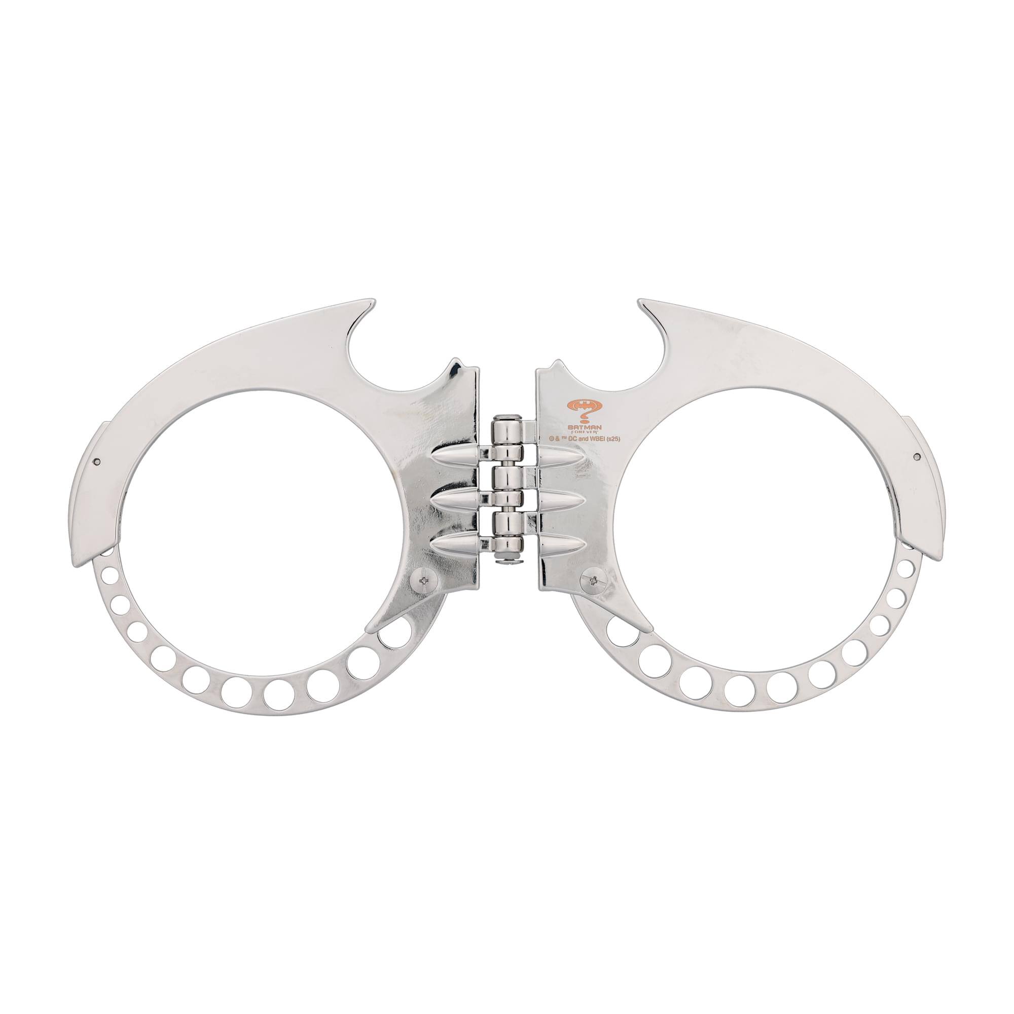 Alt View 1. DC Universe - DC Batman Forever Bat Cuffs Bracelet Replica Collector's Box Set - Silver.