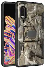 Front. Nakedcellphone - Case for Samsung Galaxy XCover Pro Phone (2020) - Autumn Camo (Black).