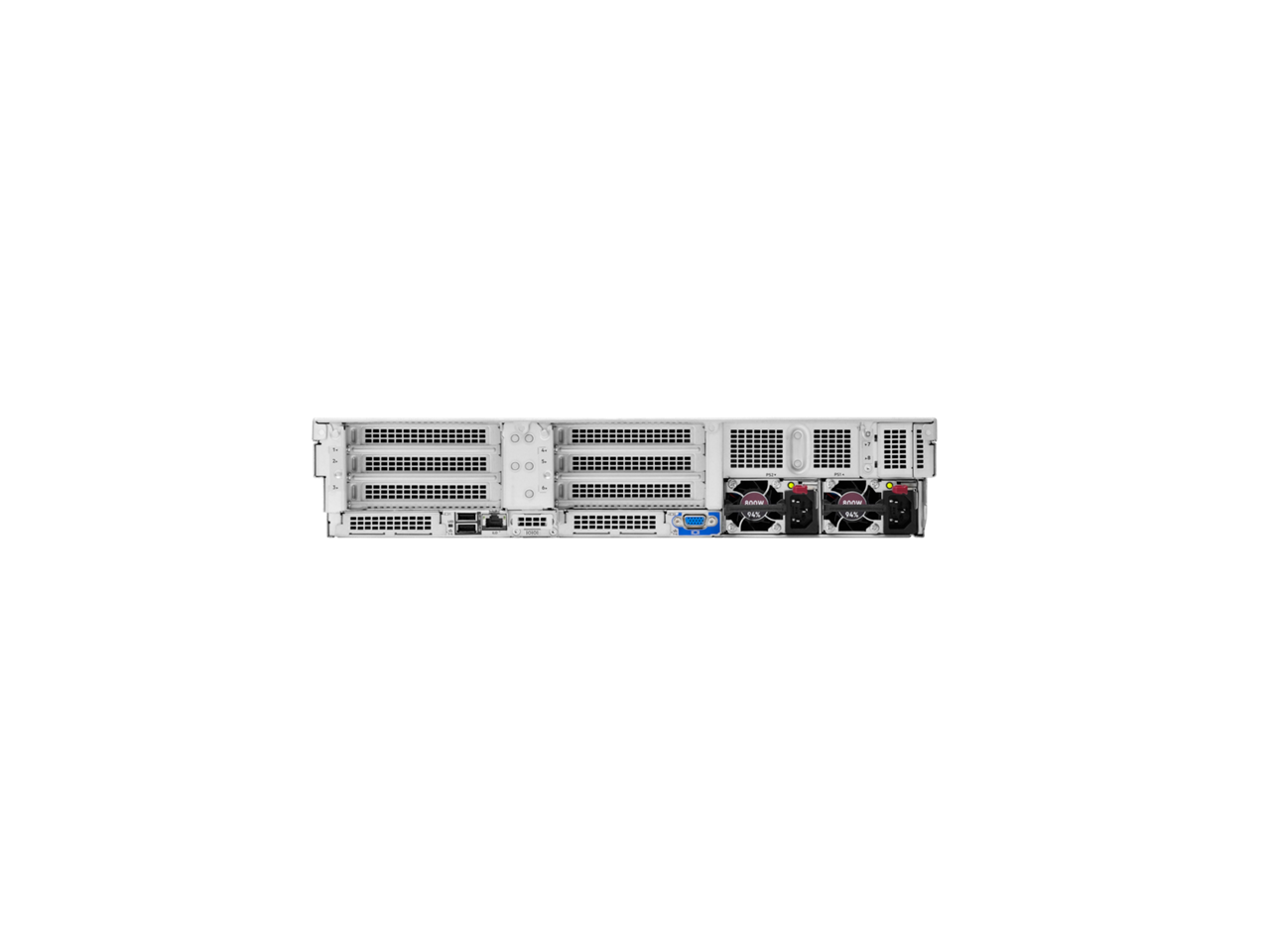 Alt View 3. HPE Aruba - HPE ProLiant DL380 Gen11 6530 2.1GHz 32-Core / 2x32GB / 10/25GbE / 8SFF / 2x960GB SSD / MR416i-o / 2x1000W PS - Black.
