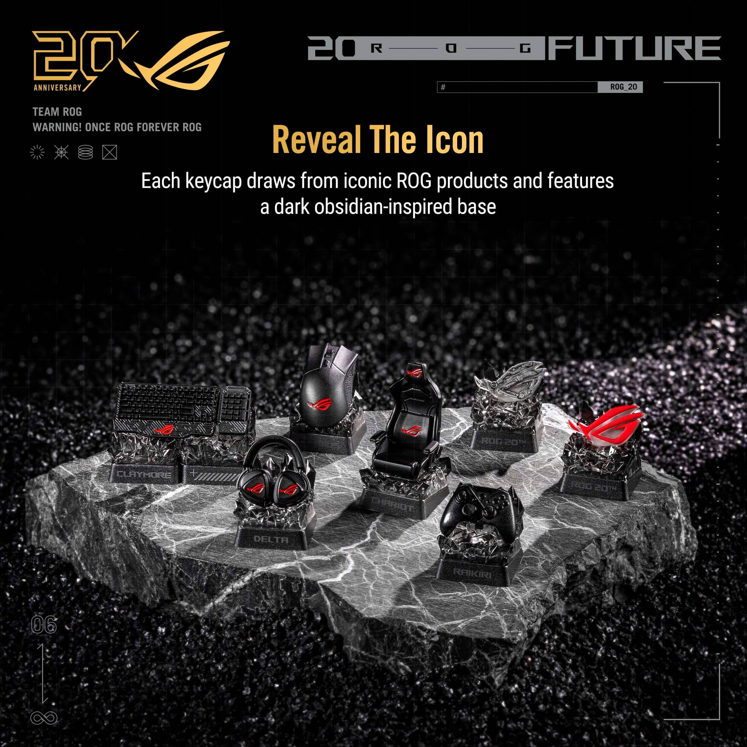 ASUS ROG 20th Edition Keycap Blind Box (1 Pack) Styles May Vary