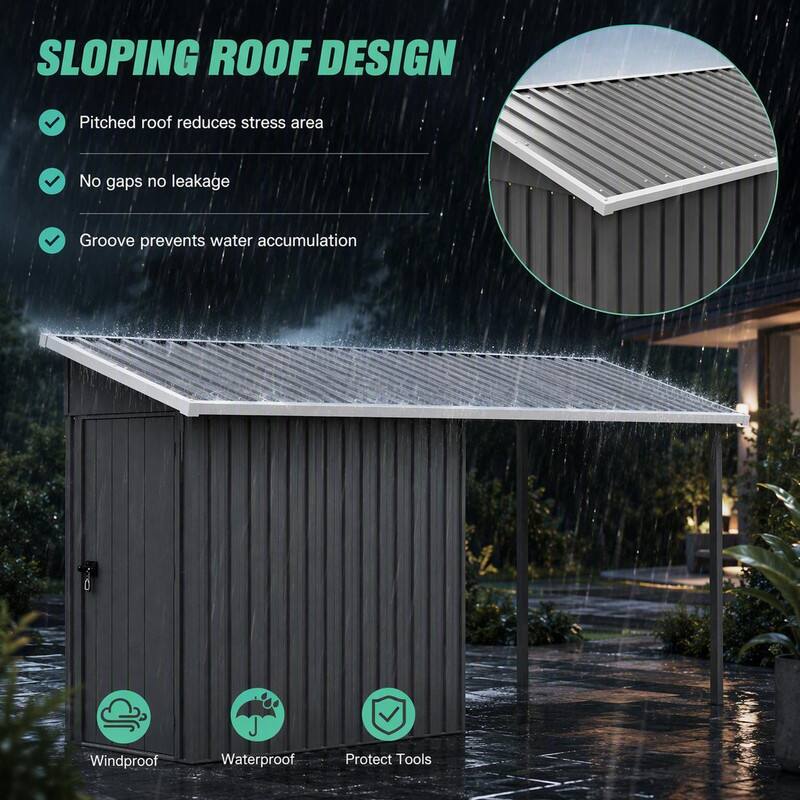 SLOPING ROOF DESIGN

- Pitched roof reduces stress area
- No gaps no leakage
- Groove prevents water accumulation

Windproof
Waterproof
Protect Tools