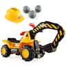 Costway - Kids Toddler Ride On Excavator Digger Truck Scooter Seat Storage w/Sound&Helmet - Yellow
