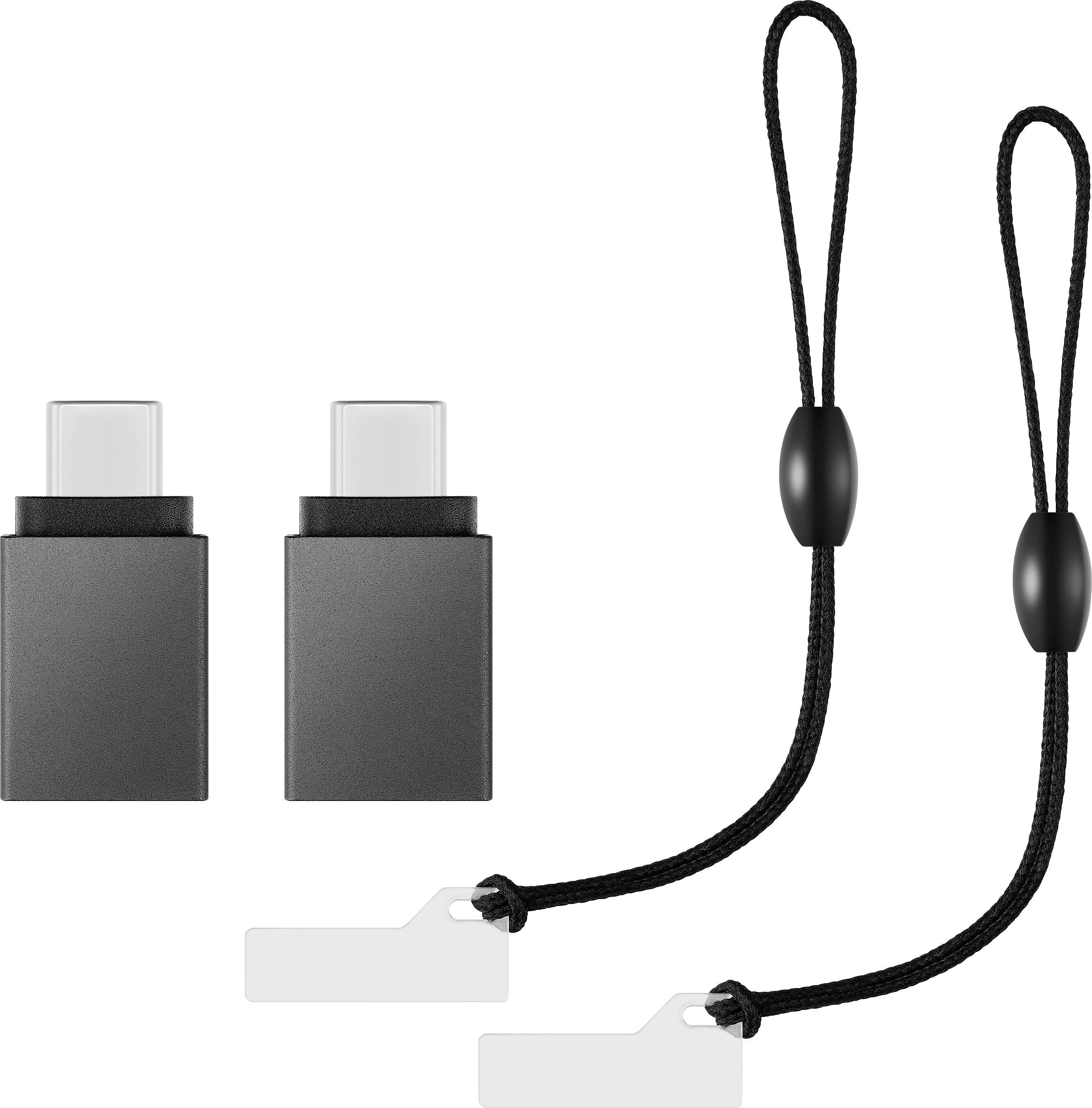 Alt View 14. Best Buy essentials™ - USB-C Male to USB Female Adapter (2-Pack) - Black.