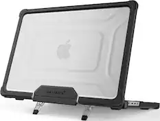Angle. SaharaCase - Raider ProArmor Case for Apple MacBook Pro 14'' (M1, M2, M3, M4, M4 Pro, M4 Max, M5, M5 Pro and M5 Max Chip) Laptops - Scorpion Black.
