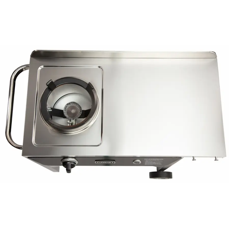 Alt View 19. Cuisinart - Outdoor Wok Station, 50,000 BTU Propane Outdoor Wok Burner w Prep Table, 14" Carbon Steel Wok for Stir Fry, Searing, BBQ - Black.