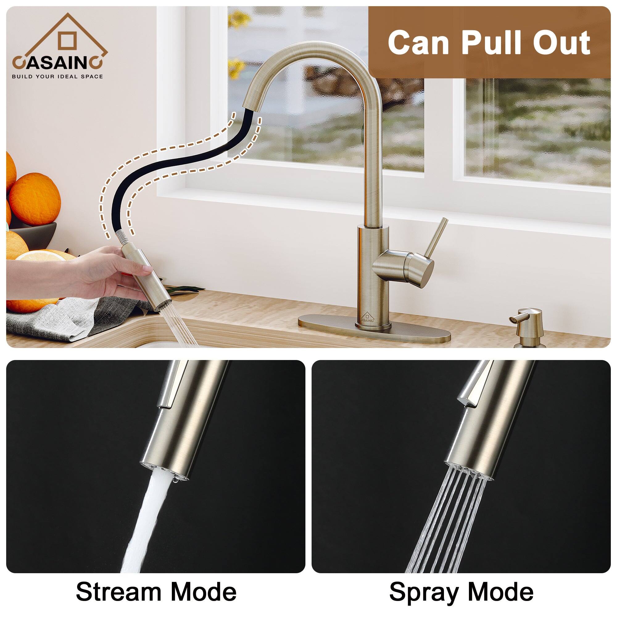 CASAINO  
BUILD YOUR IDEAL SPACE  

Can Pull Out  

Stream Mode  

Spray Mode