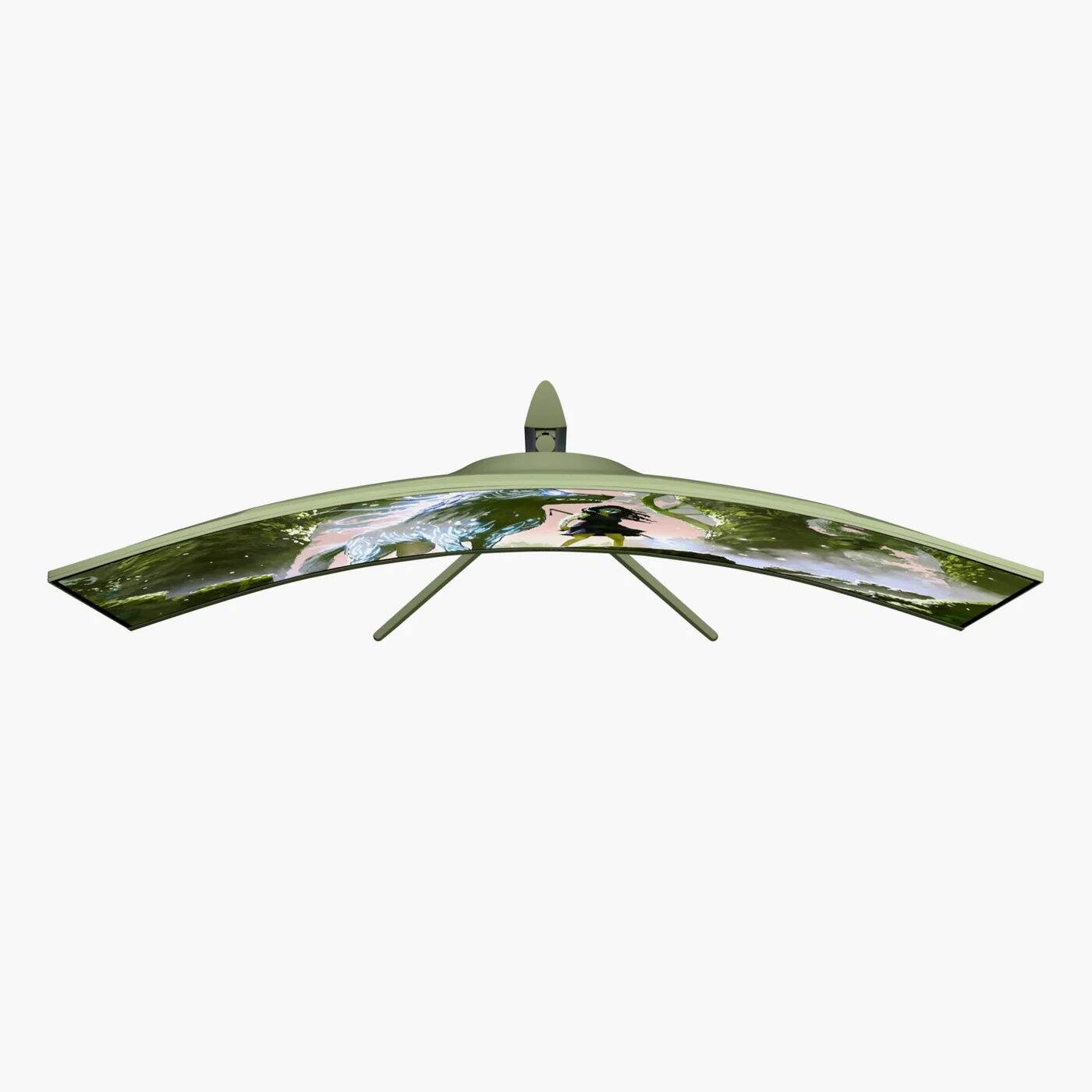Alt View 4. Arozzi - Arozzi Nova 49“ Curved VA 165Hz Ultrawide Gaming Monitor - Forest Green - Green.