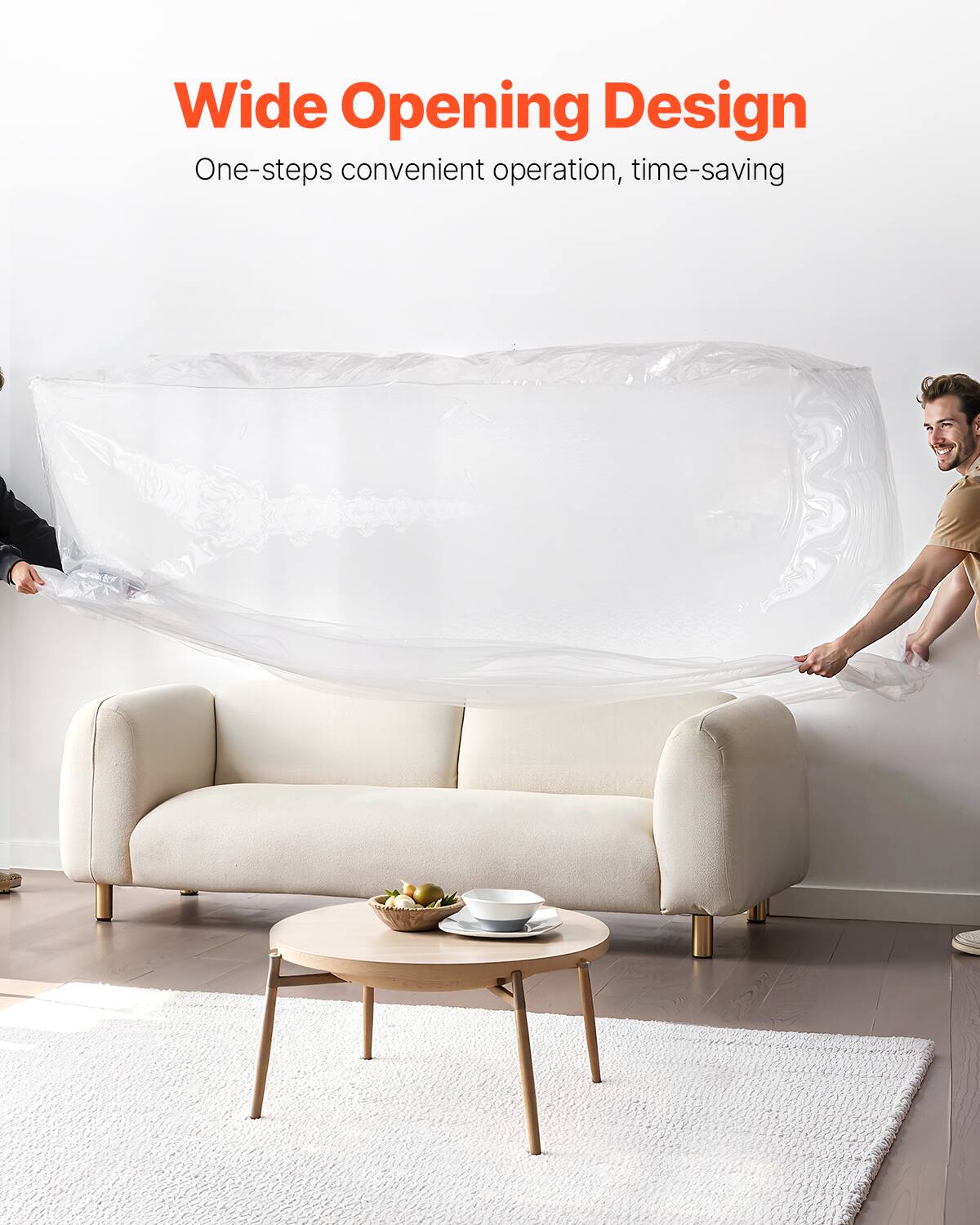 Wide Opening Design  
One-steps convenient operation, time-saving