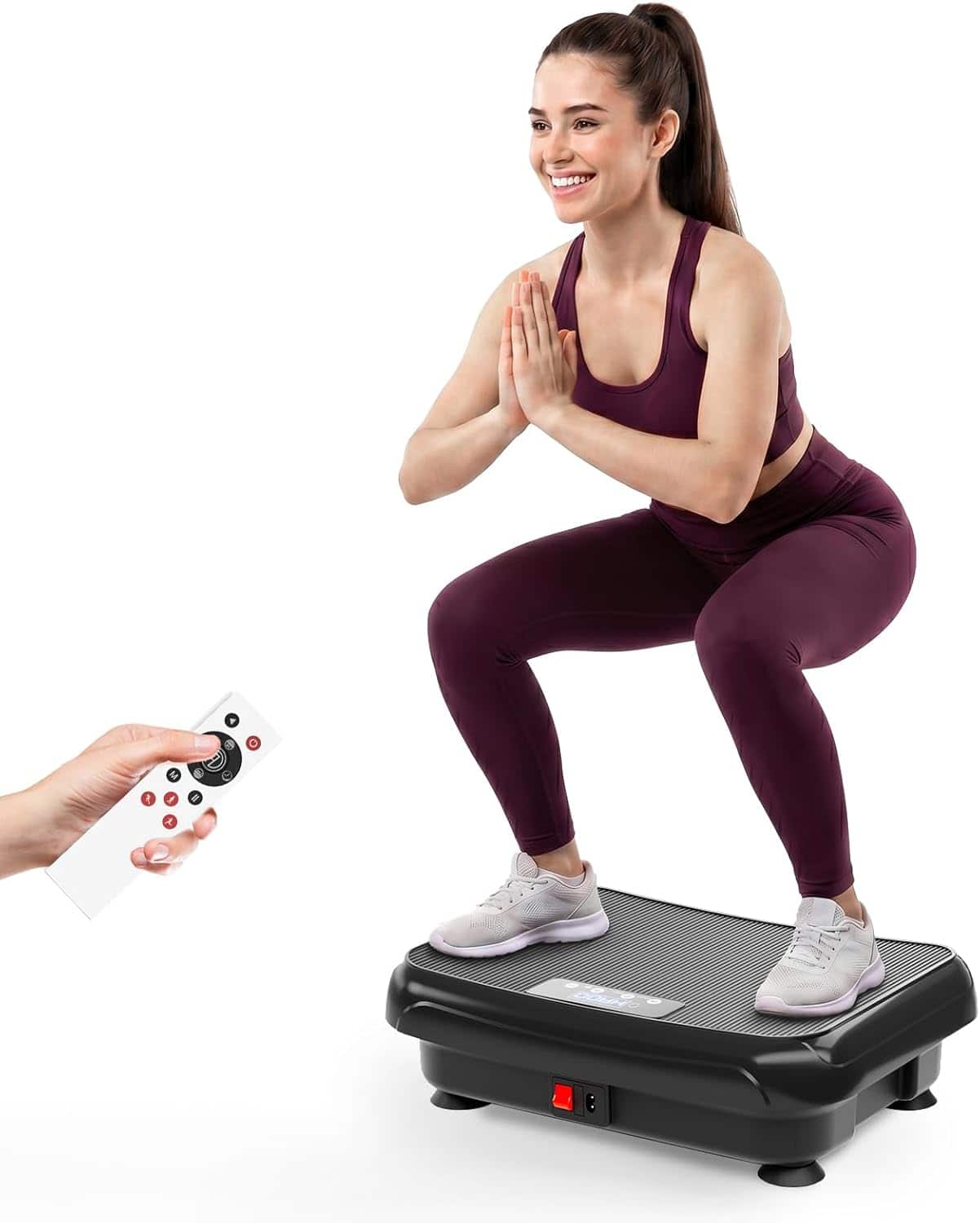 Tisscare - Vibration Plate Exercise Machine for Weight Loss and Lymphatic Drainage, 400 lb Capacity - Black