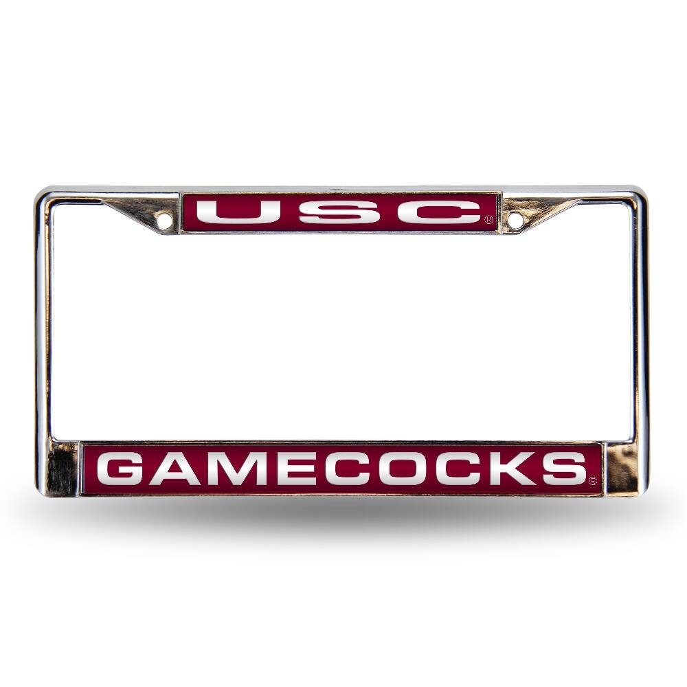 South Carolina Gamecocks Chrome Metal License Plate Frame Holder