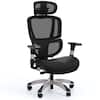 Front. Staples - Hyken Pro Ergonomic Fabric Swivel Task Chair, Black (ST63228) - Black.