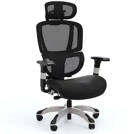 Staples - Hyken Pro Ergonomic Fabric Swivel Task Chair, (ST63228) - Black