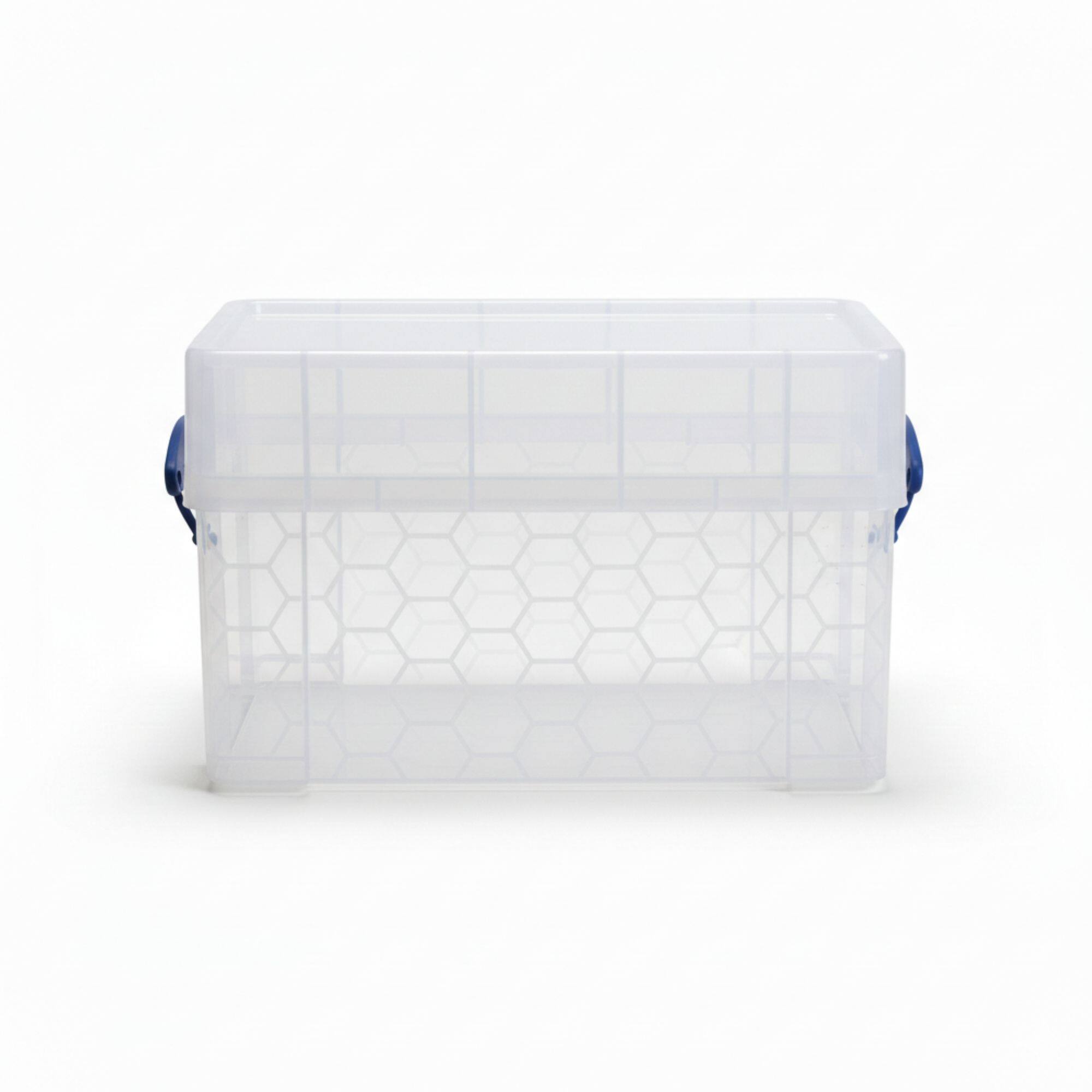 Alt View 10. Really Useful Box - Really Useful Box 9 Liters Transparent Storage Container with Snap Lid, 4 Pack - Clear.