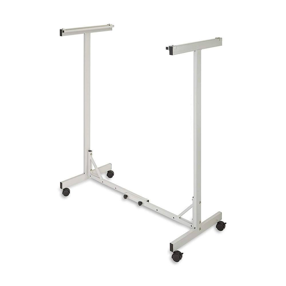 Back. AdirOffice - Steel Blueprint Storage Stand Adjustable Mobile Plan Center File Cart - Gray.