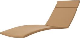 Ecooso - 1PCS Outdoor Chaise Lounge Cushion,Water-Resistant,100% Polyester Fabric, No Assembly Required(Without Chaise Lounge) - Caramel