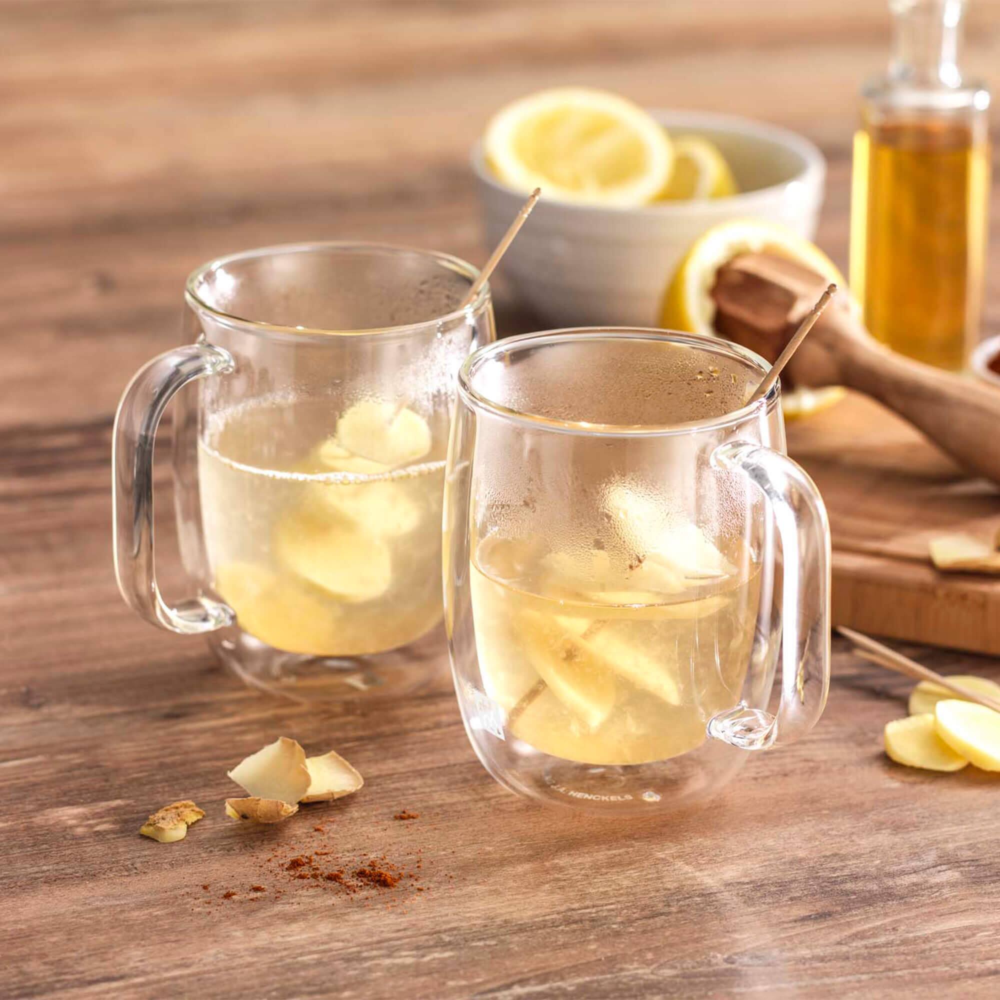 Alt View 3. ZWILLING - ZWILLING Sorrento Plus 2-pc Double-Wall Glass Coffee Mug Set, Clear - Clear.