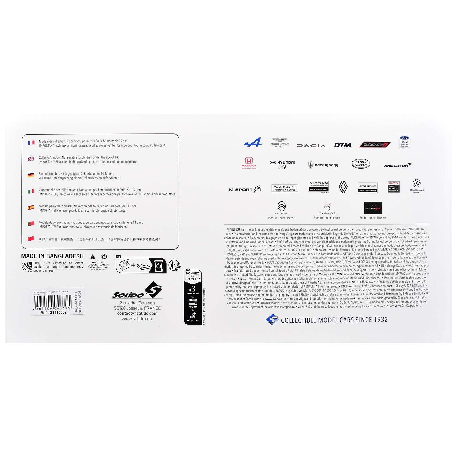 Modelle collection canveni anmun IMPORTANT conommtun embellage Sabricane DACIA DTM Cafletter's PORSAN chithan padloging uren manufamue H) aurt BEasfune Sammignadal qeeigner a WICHNO vergurkung meneiemactuns ulbenstes Autemadra colecioniona IPORTATE renomando nna hmbin veroe confecione auentua indesten produtore M-S00OT adeie ni ecomendado menpan NPORANI - sefornn ncam aodzic econador afequado olange oenar IPORUNE camure weretca dncante MADE IN BANGLADESH - sunght bright pemight Cemage SOLiDO 'Ccusson ! 6120 Jossein FHANCE 815502 contactgosolido.com www.solio.com BENE? RELTELA C /EEUS Padun odun MnA Liocene Dutor batemarko preiered ienu popely -ot wingr Laganda umi Sademolc dergs S  sarttus matmario
