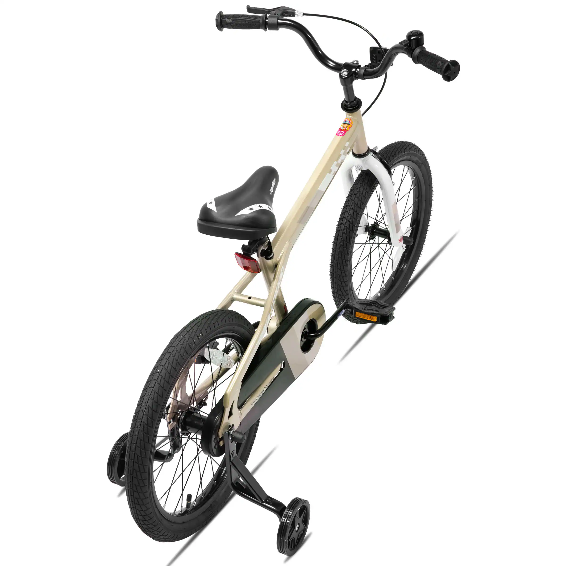 Alt View 2. JOYSTAR - Whizz 20" Kids Bike for Toddler & Kids Ages 7-13, BMX Style Boys Bike with Training Wheels, Children Bicycles, Beige - Beige.