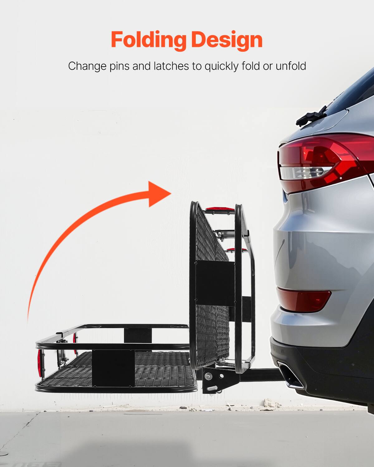 Folding Design
Change pins and latches to quickly fold or unfold