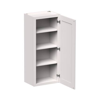 Front. Boyel Living - 18-in W x 42-in H x 12-in D Shaker RTA Kitchen Wall Cabinet with Soft-Close Doors - Glacier White.