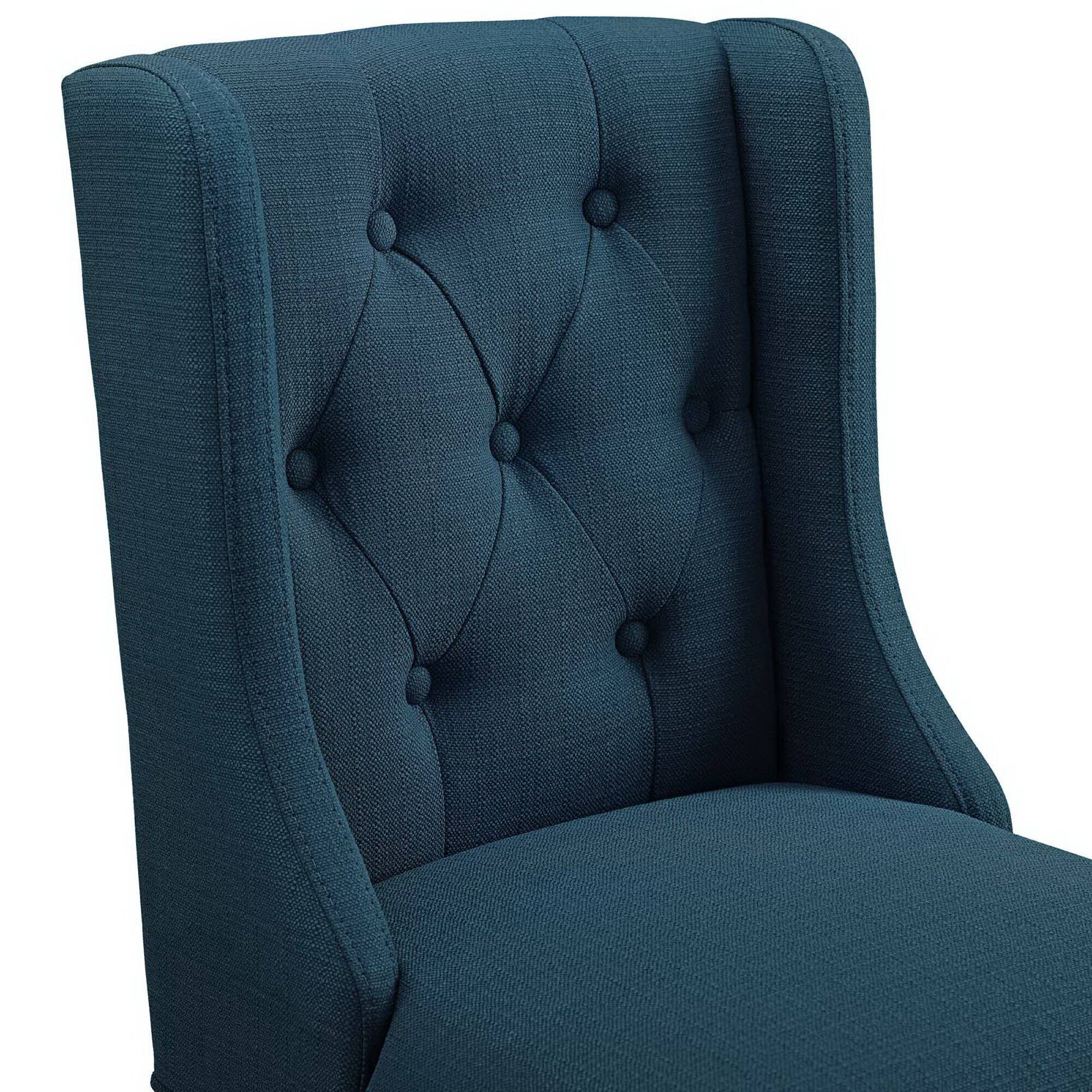 Alt View 3. Modway - Baronet Upholstered Fabric Counter Bar Stool Set of 2 by Modway - Azure.