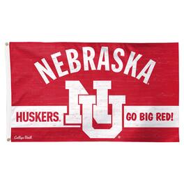 WinCraft - Nebraska Huskers College Vault Logo Deluxe Single-Sided 3' x 5' Flag - Multicolor