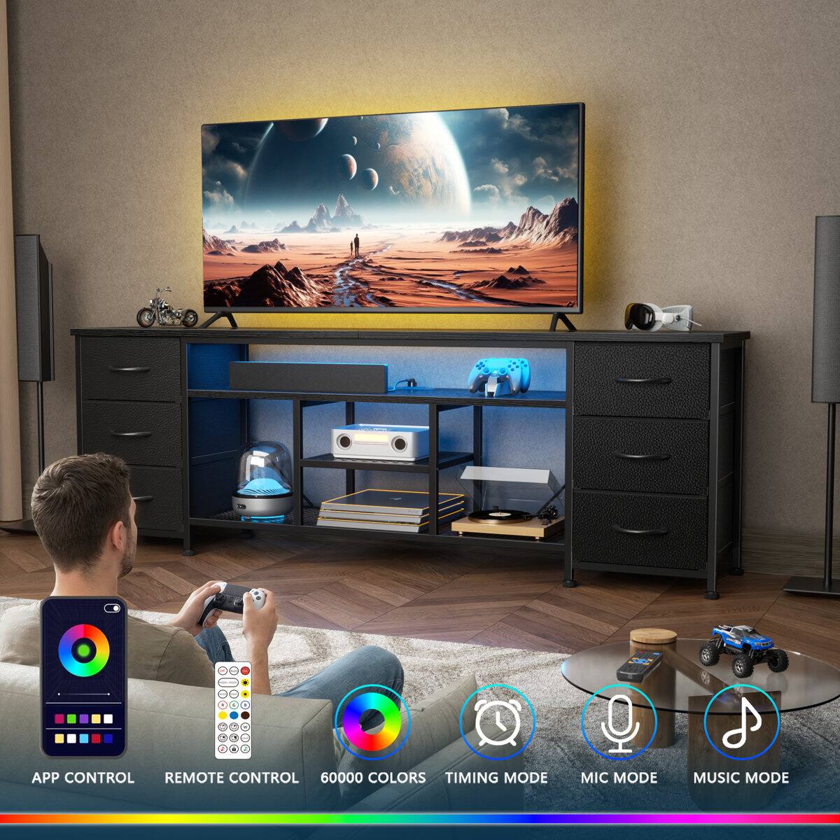 - APP CONTROL
- REMOTE CONTROL
- 60000 COLORS
- TIMING MODE
- MIC MODE
- MUSIC MODE
