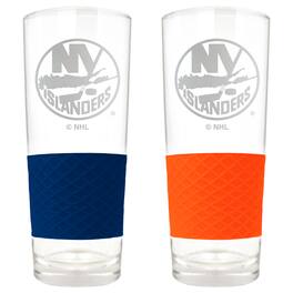 Great American Products - New York Islanders 22oz. Logo Score Pint Glass Two-Piece Set - Multicolor