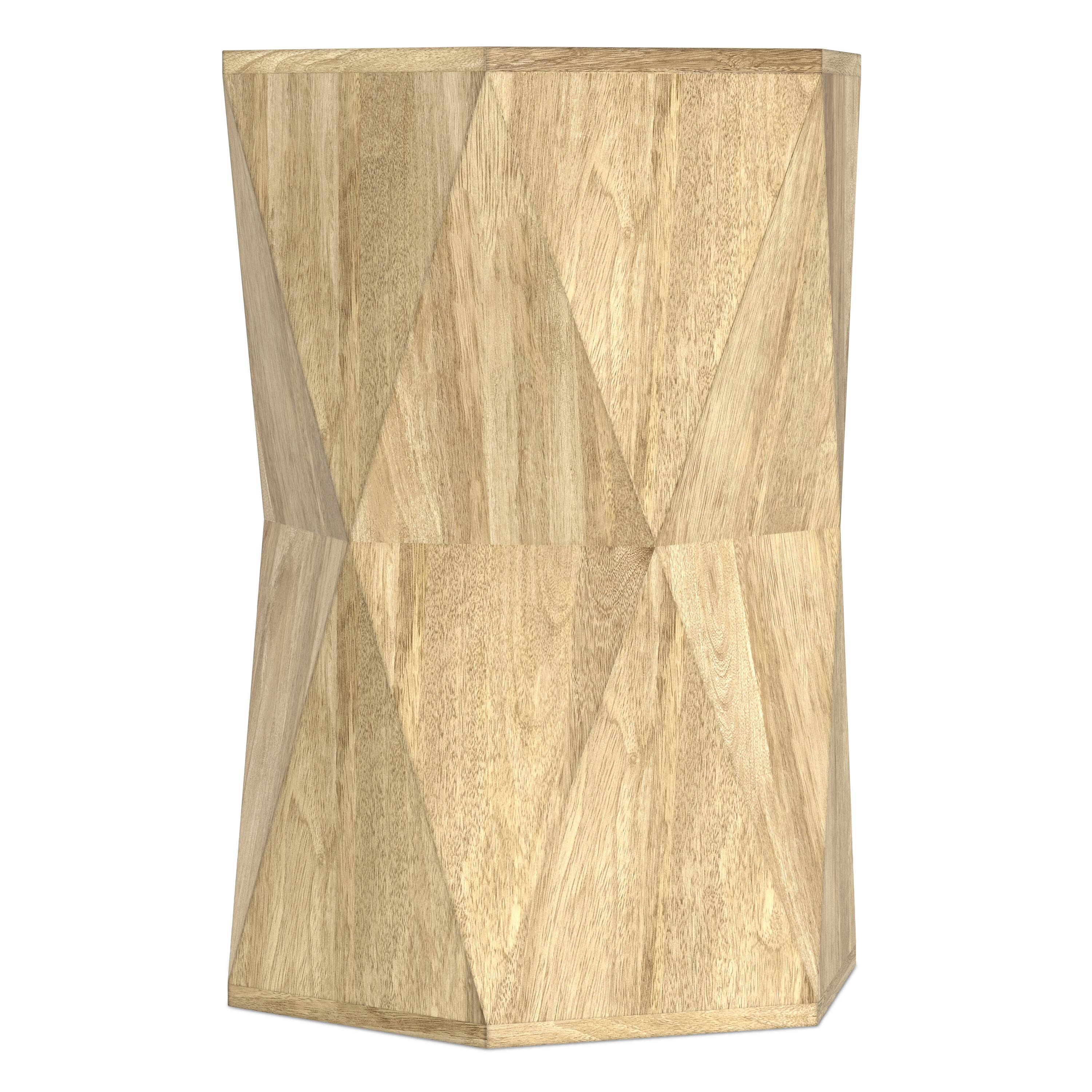 Left. Simpli Home - Mckinley 16 inch Wide Solid Wood Contemporary End Table in Natural, Assembled - Natural.