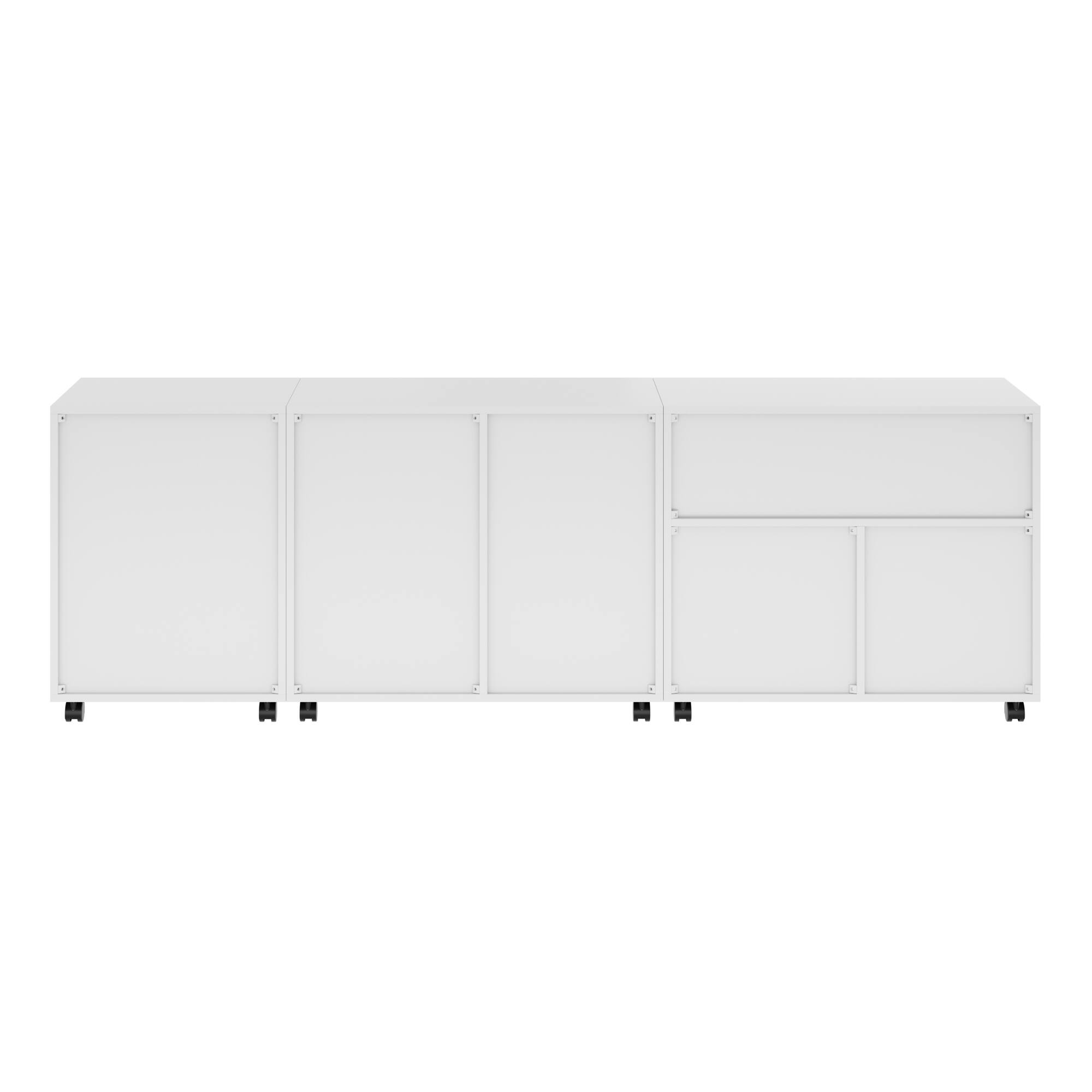 Alt View 3. Winsome Wood - Halifax 3-Pc Storage Cabinet Set - White.