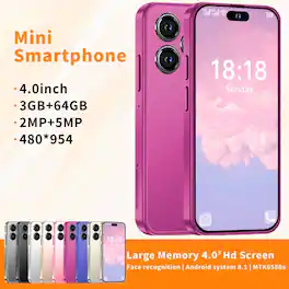 Loheer - Mini Cell Phone 4.0 Inch Student Phone Kids Android Smartphone with Educational Learning Games - 8 Colours Available Portable Smartphone Selection (Unlocked)