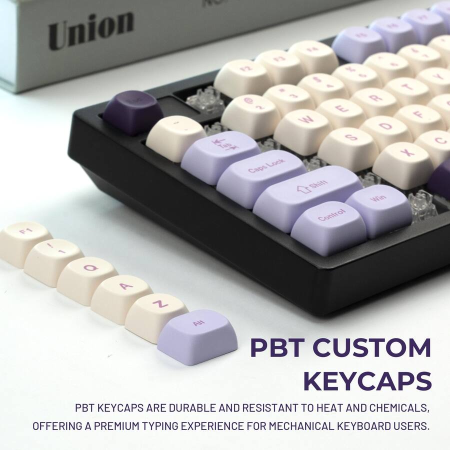 Cedar Assembly Xvx Moa Profile Purple Grape Theme Pbt Dye sub Keycaps ...