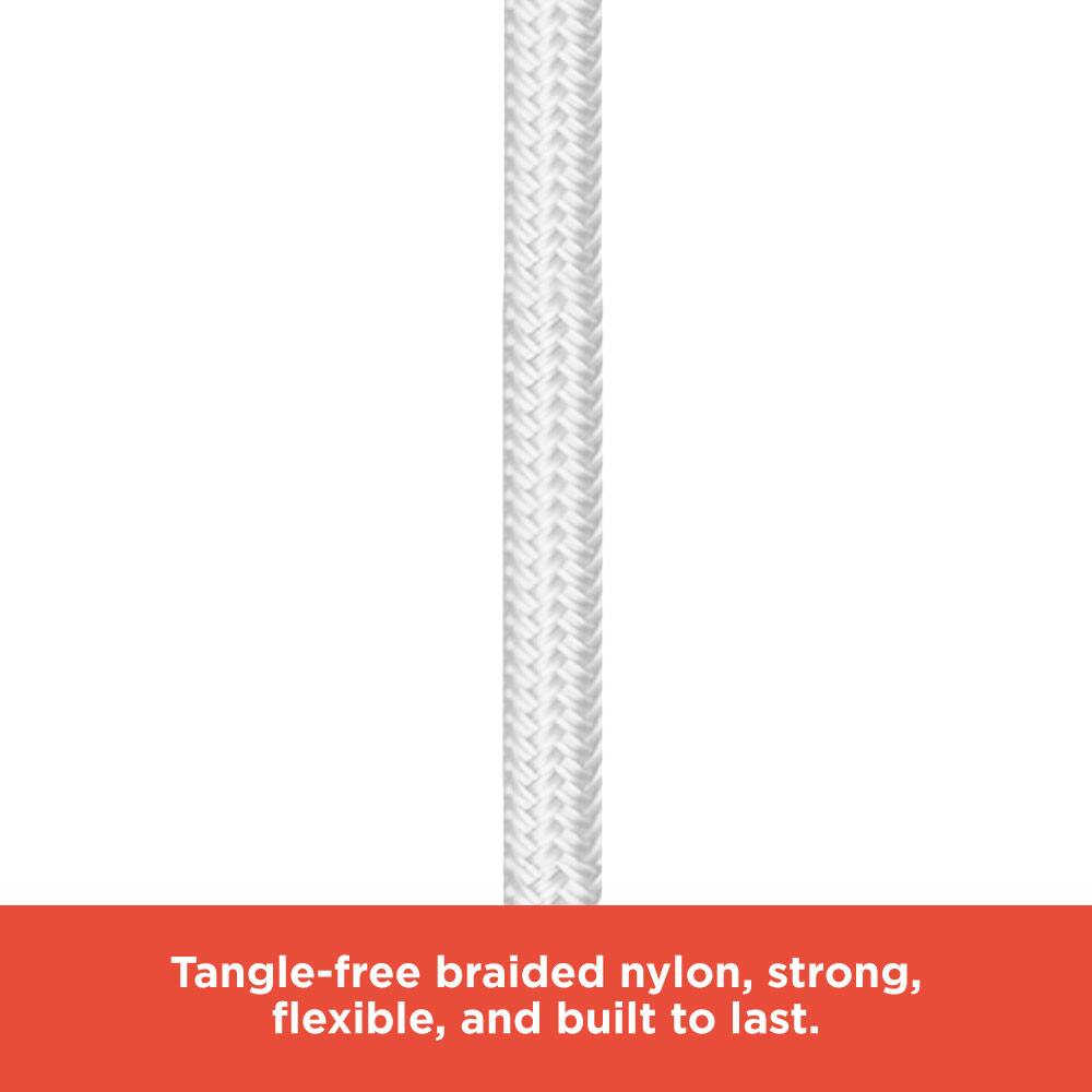 Tangle-free braided nylon, strong, flexible, and built to last.