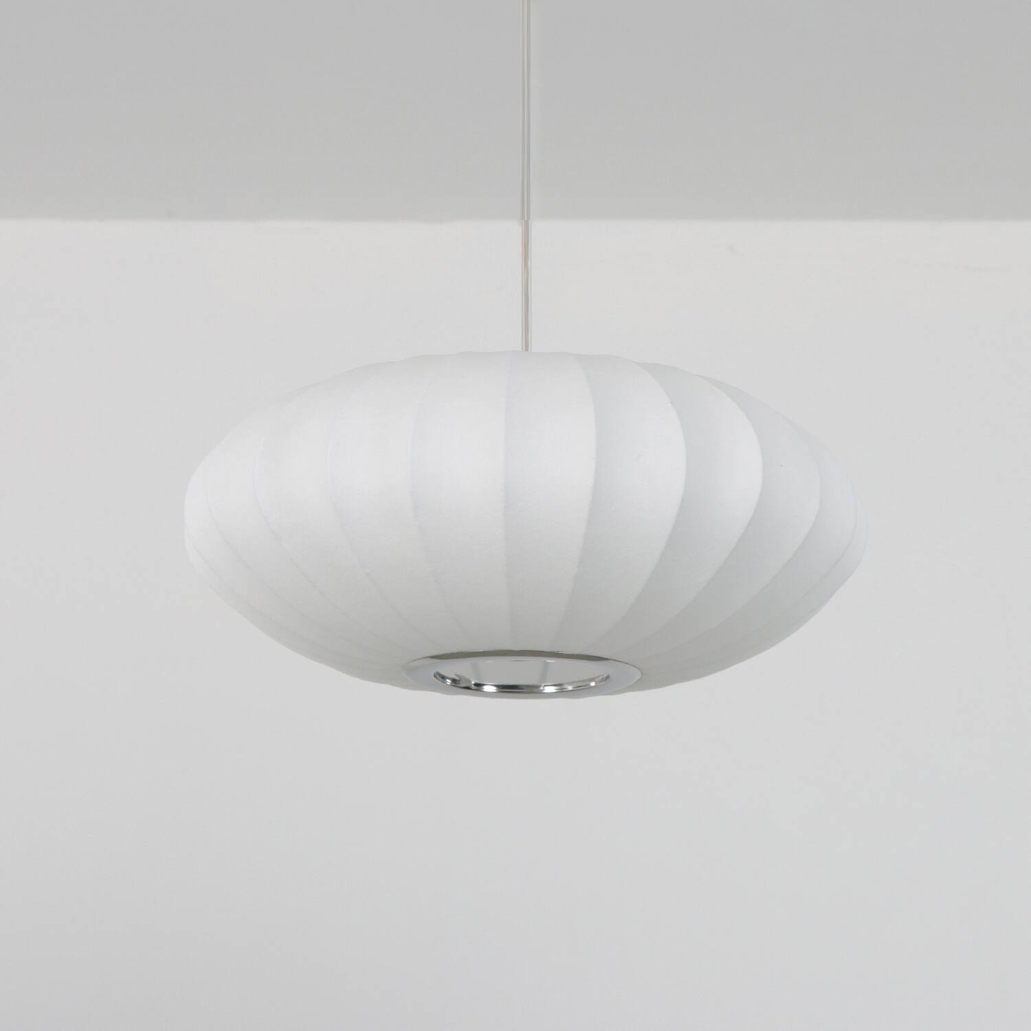 Back. Umeiluce - 15.7 Inches Oval Pendant Light Silk Shade Dimmable - White.