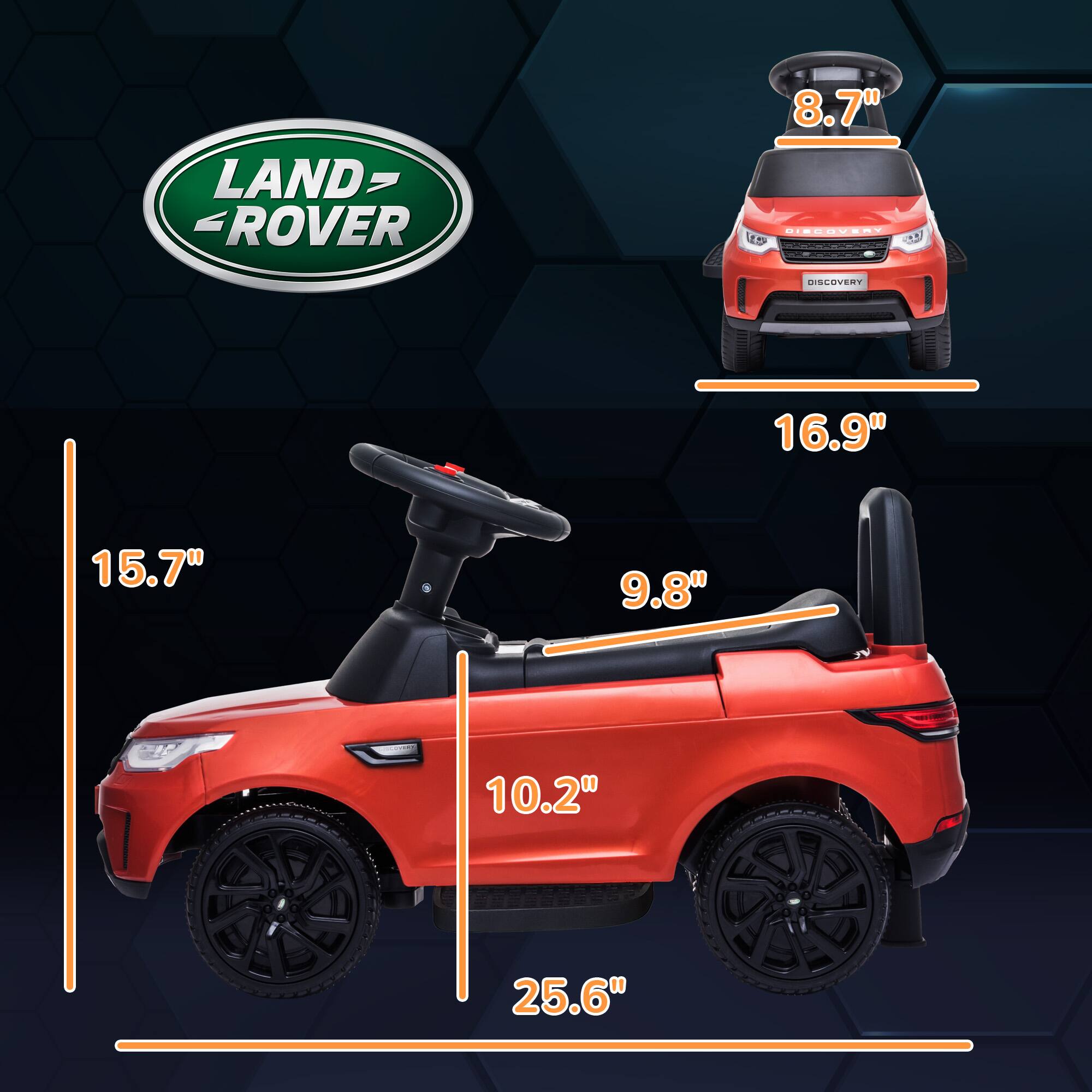 LAND ROVER  
DISCOVERY  

8.7"  
16.9"  
15.7"  
9.8"  
10.2"  
25.6"